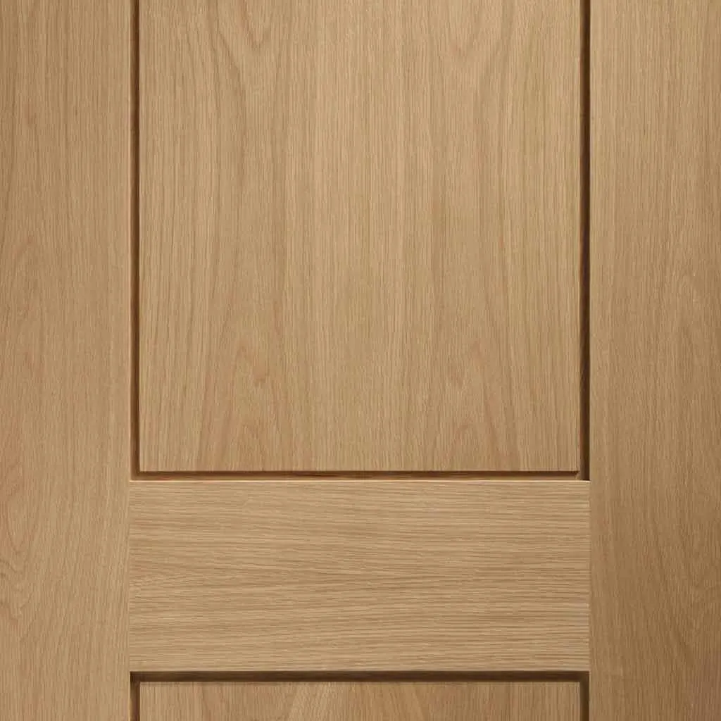 Bespoke Piacenza Oak 2 Panel Flush 3 Door Maximal Wardrobe and Frame Kit - Groove Design