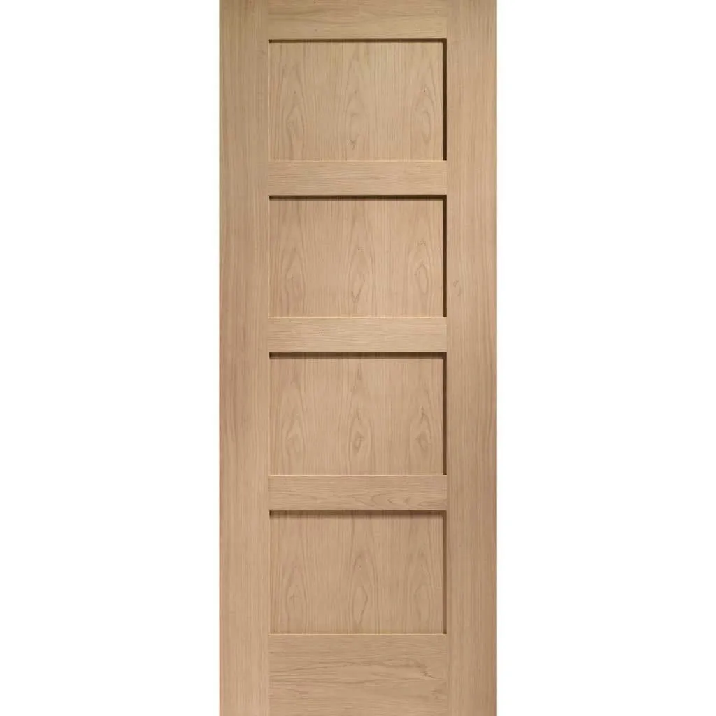 Bespoke Shaker Oak 4 Panel 2 Door Maximal Wardrobe and Frame Kit