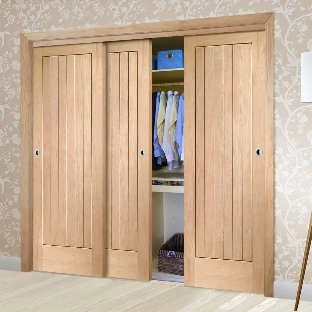 Bespoke Suffolk Oak 3 Door Maximal Wardrobe and Frame Kit