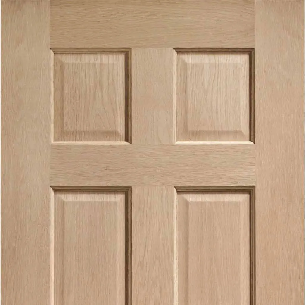 Bespoke Thrufold Colonial Oak 6 Panel Folding 2 2 Door - No Raised Mouldings