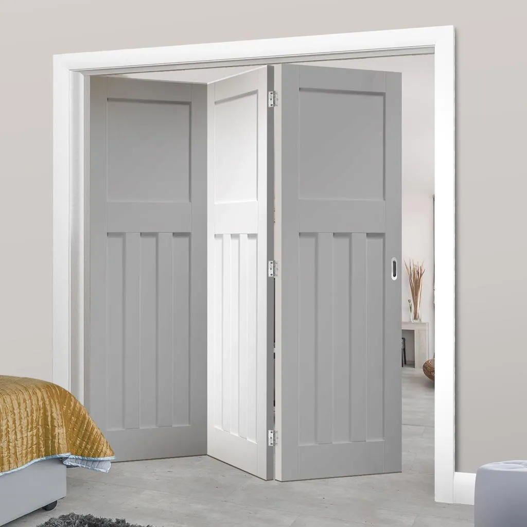 Bespoke Thrufold DX 1930's White Primed Panel Folding 3 0 Door