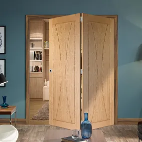 Bespoke Thrufold Verona Oak Flush Folding 2 0 Door