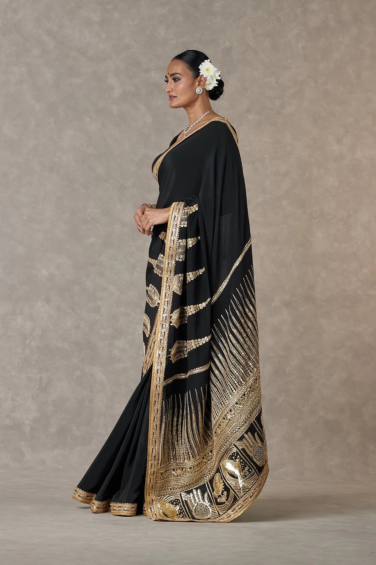 Black 'Son-Patti' Saree