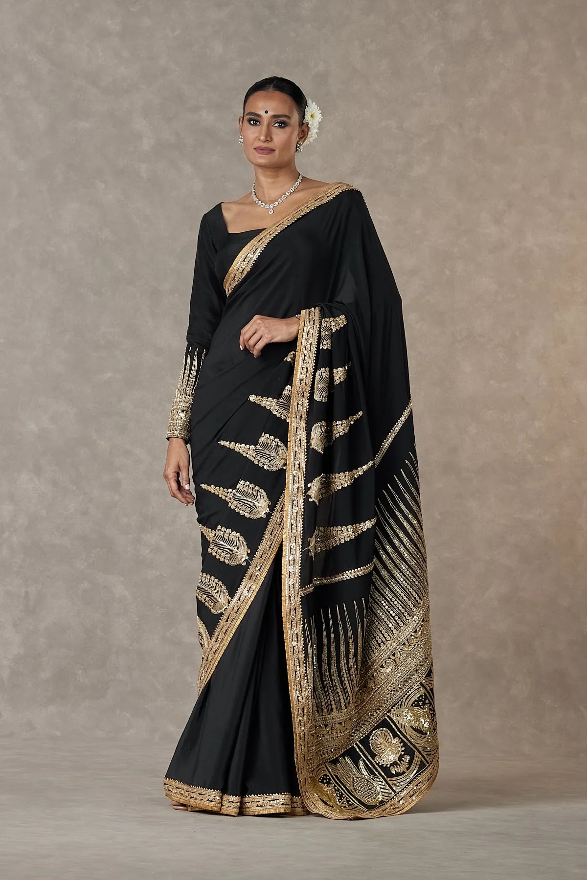 Black 'Son-Patti' Saree