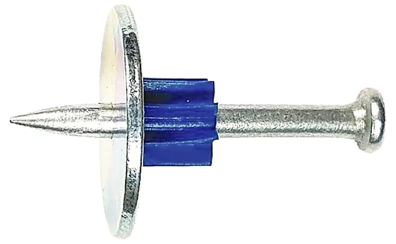 Blue Point Fasteners PDW25-76F10 Drive Pin with Metal Round Washer, 0.14 in Dia Shank, 3 in L