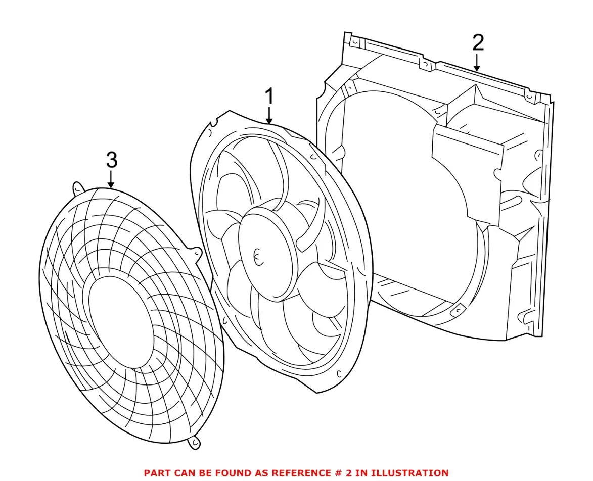 BMW A/C Condenser Fan Shroud 64546905616