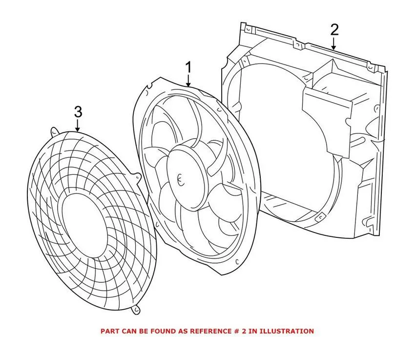 BMW A/C Condenser Fan Shroud 64546905616