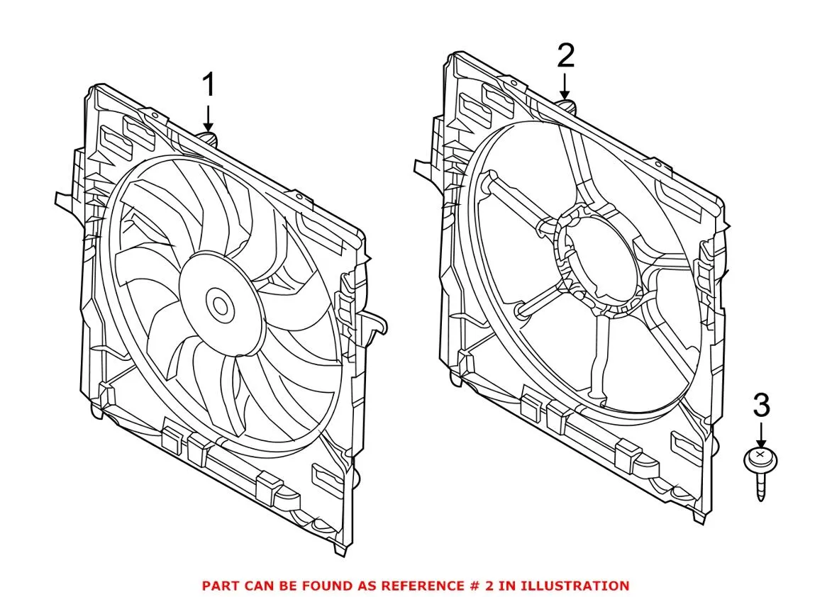 BMW Engine Cooling Fan Shroud 17427598737