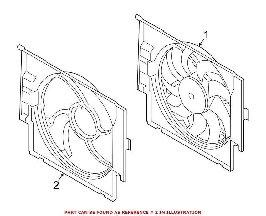 BMW Engine Cooling Fan Shroud 17427640650