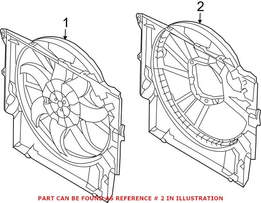 BMW Engine Cooling Fan Shroud 17427640650