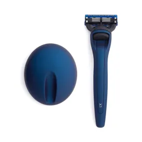 Bolin Webb X1 Matte Blue Razor and Stand - Gillette Fusion 5