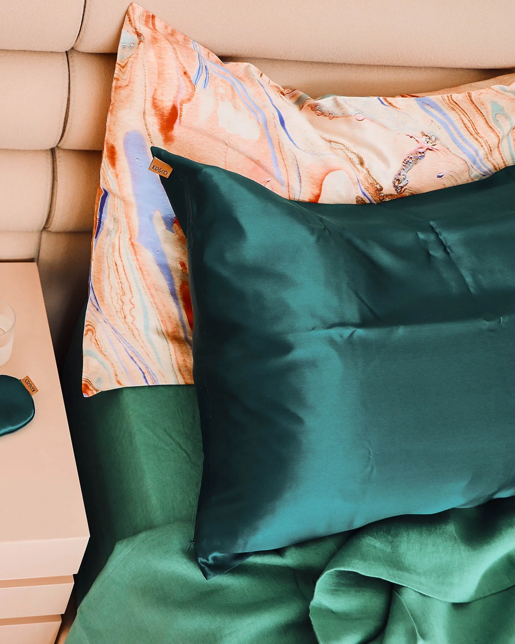 Botanica Green Silk Pillowcase