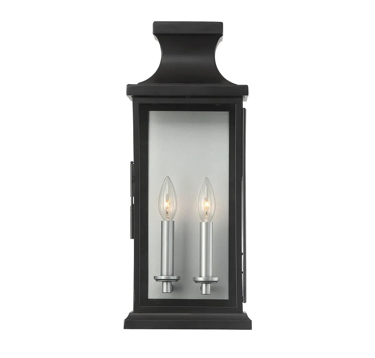 Brooke 2-Light Outdoor Wall Lantern in Black