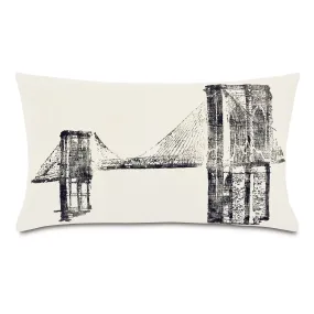 Brooklyn Bridge Lumbar Pillow Cover 15x26