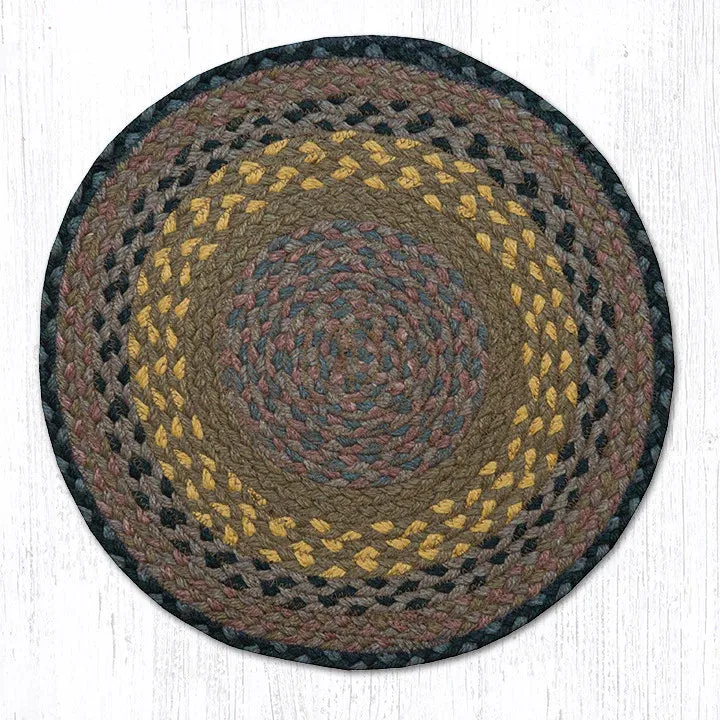 Brown/Black/Charcoal Braided Chair Pad CH-099