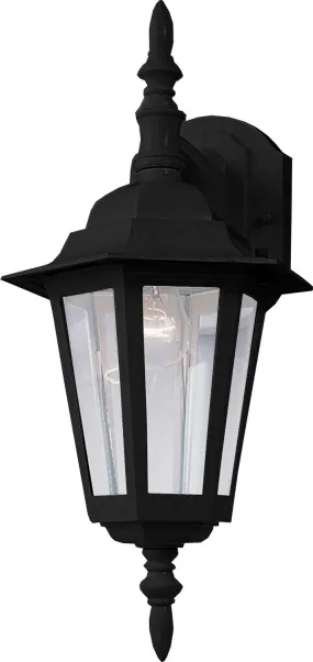 Builder Cast 1-Light Outdoor Wall Mount in Black