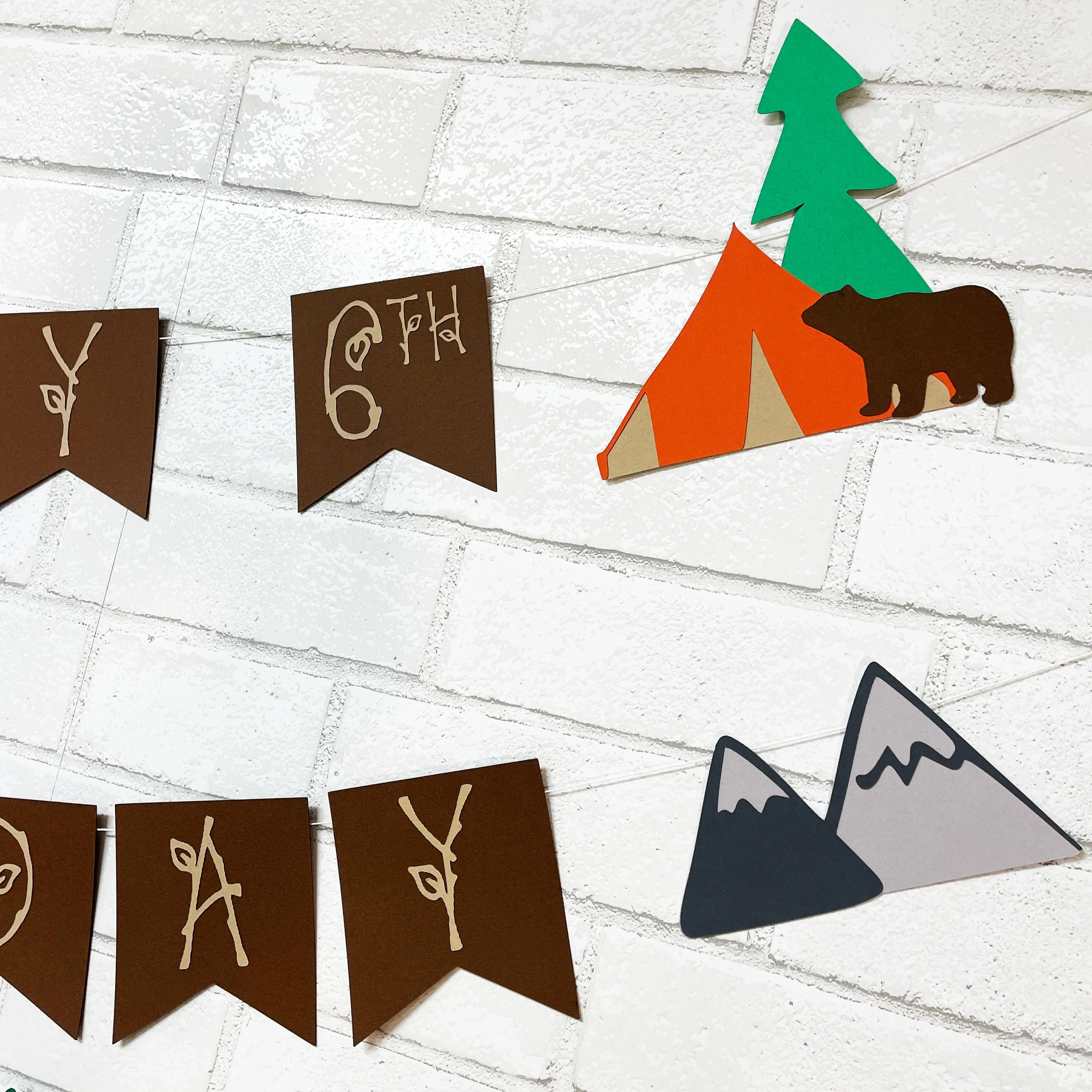 Camping Birthday Banner