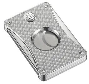 Caseti Dion Silver Carbon Fiber Double Guillotine Cigar Cutter