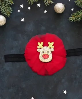 Christmas Raindeer Hair Band - Red