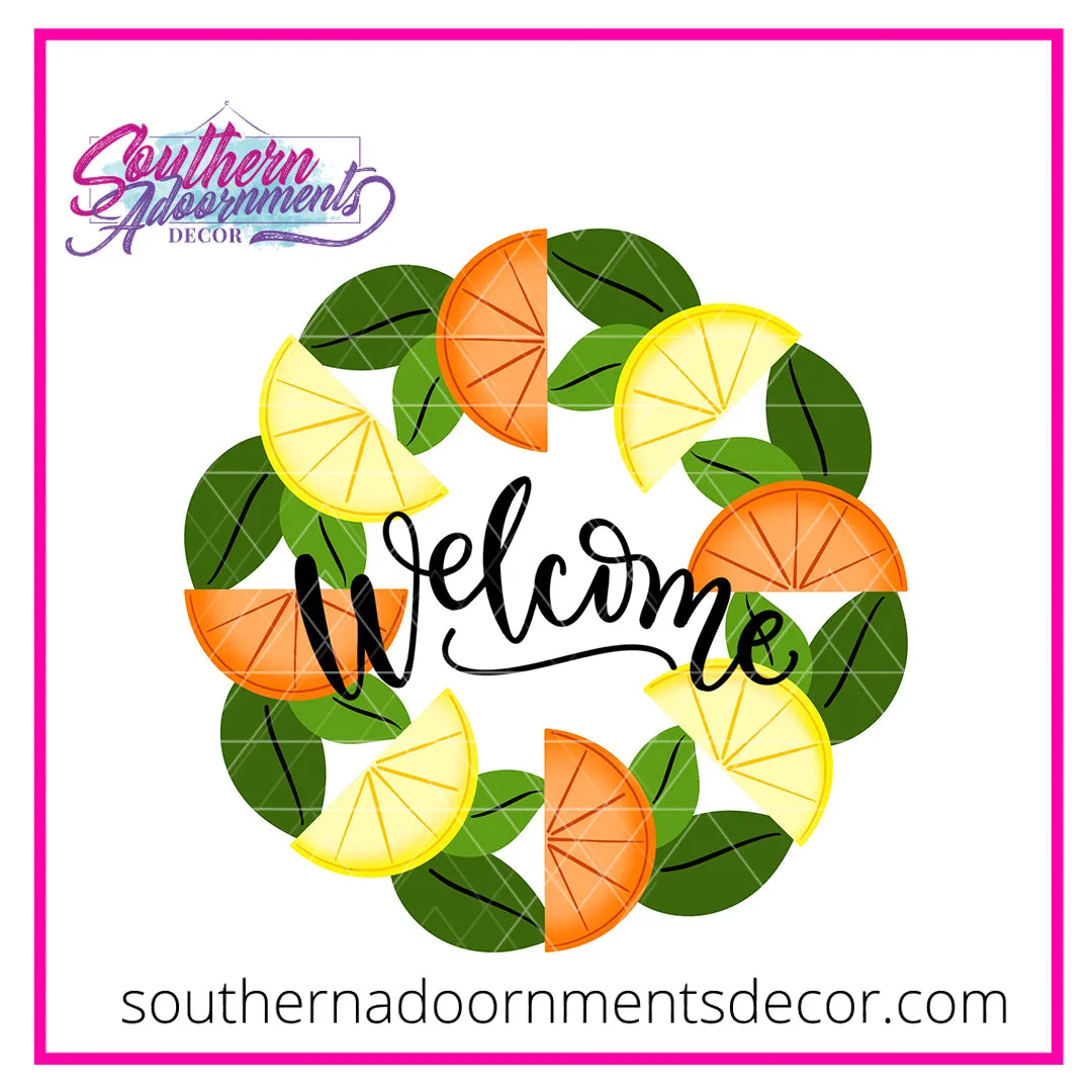 Citrus Welcome Template & Digital Cut File