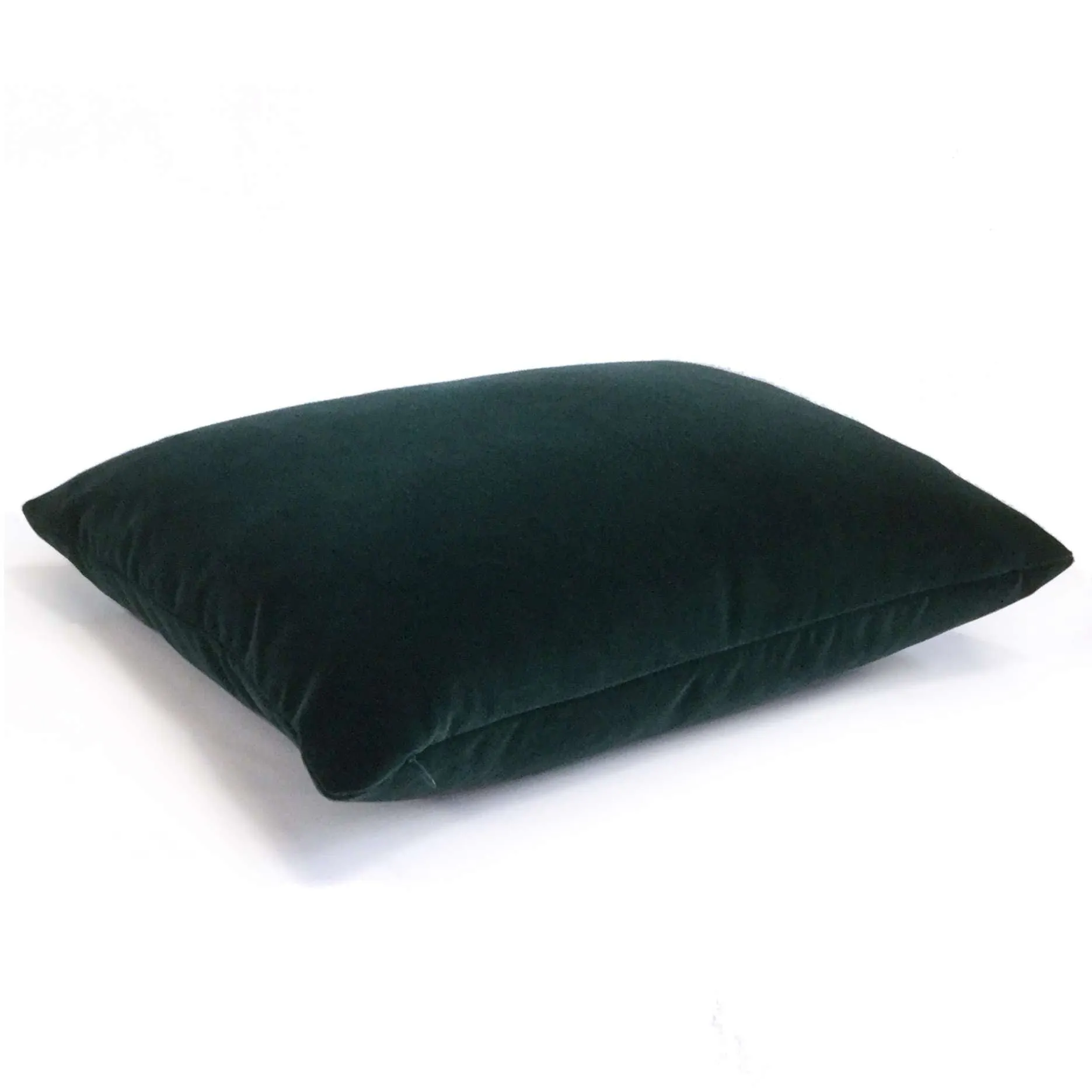 (CLEARANCE) Robert Allen Lady Elsie Tourmaline Dark Green Cotton Italian Velvet Pillow Cover