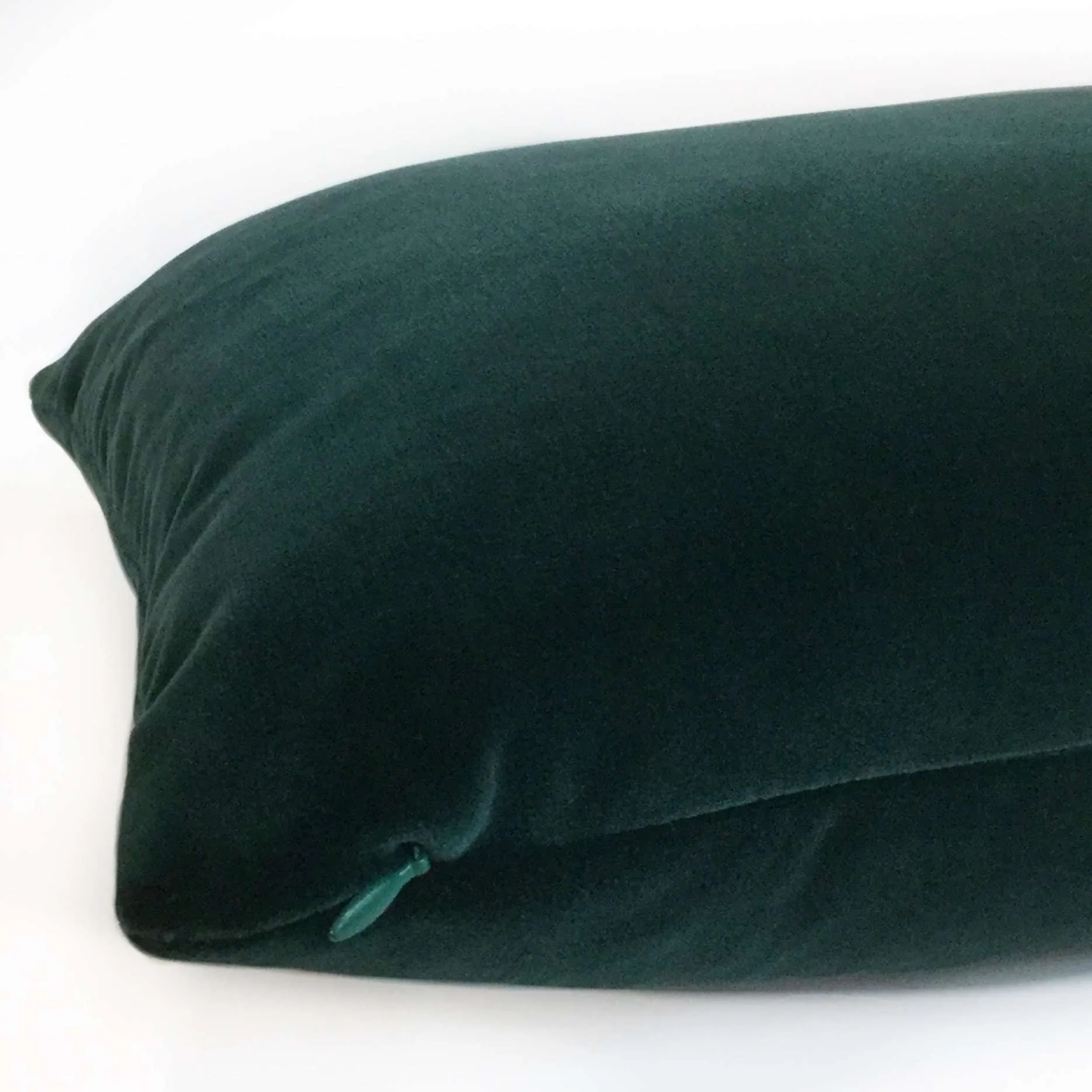 (CLEARANCE) Robert Allen Lady Elsie Tourmaline Dark Green Cotton Italian Velvet Pillow Cover