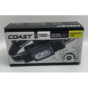 Coast 2000 Lumen Headlamp USB Rechargeable Tri Colour