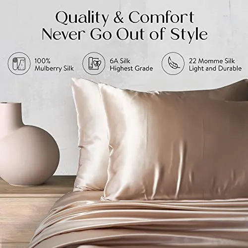 Colorado Home Co Silk Pillowcase King Size Pure White