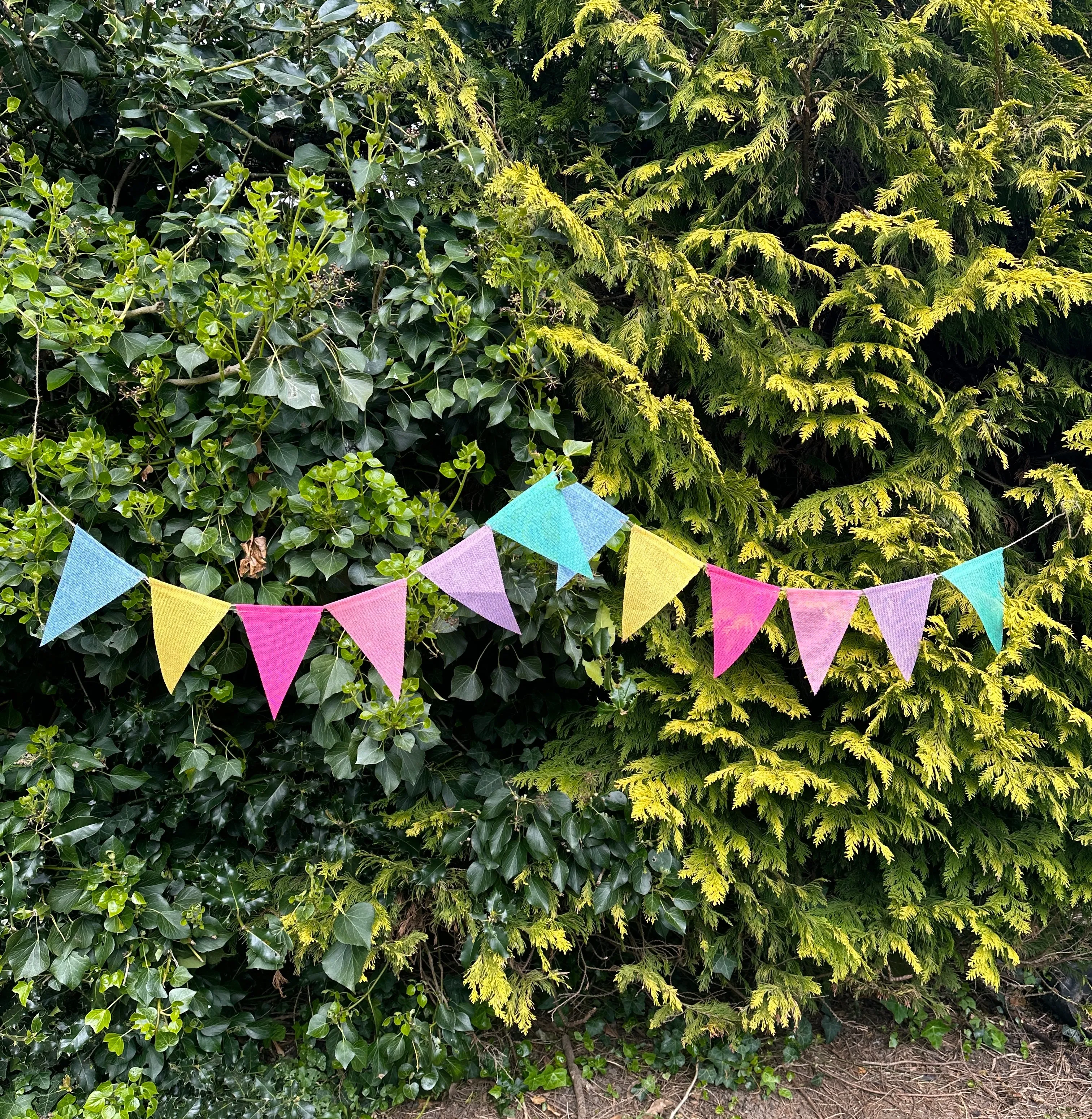 Colourful Pretty Hessian/Jute Bunting - Enamelhappy