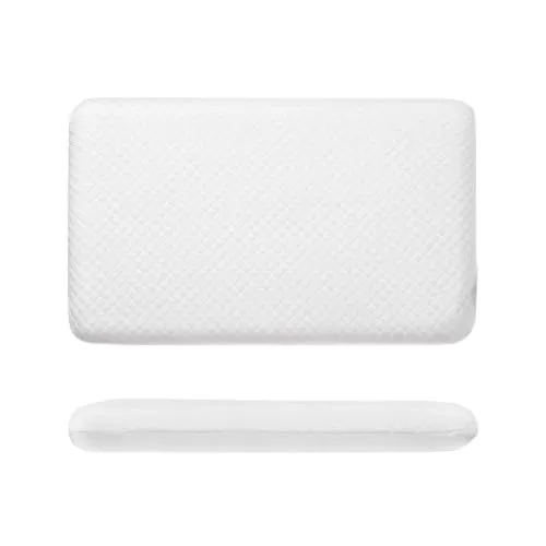 COORIZZ Orthopedic Memory Foam Ultra Slim Sleeping Bed Pillow Designed for Back, 1 Year Warranty Stomach and Side Sleeper with Premium Removable Zip White Cover,Size 58cm x 39cm x 7.5cm