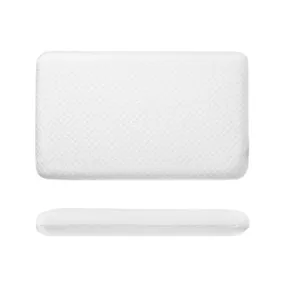 COORIZZ Orthopedic Memory Foam Ultra Slim Sleeping Bed Pillow Designed for Back, 1 Year Warranty Stomach and Side Sleeper with Premium Removable Zip White Cover,Size 58cm x 39cm x 7.5cm