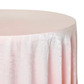 Crinkle Shimmer 120" Round Tablecloth - Blush/Rose Gold