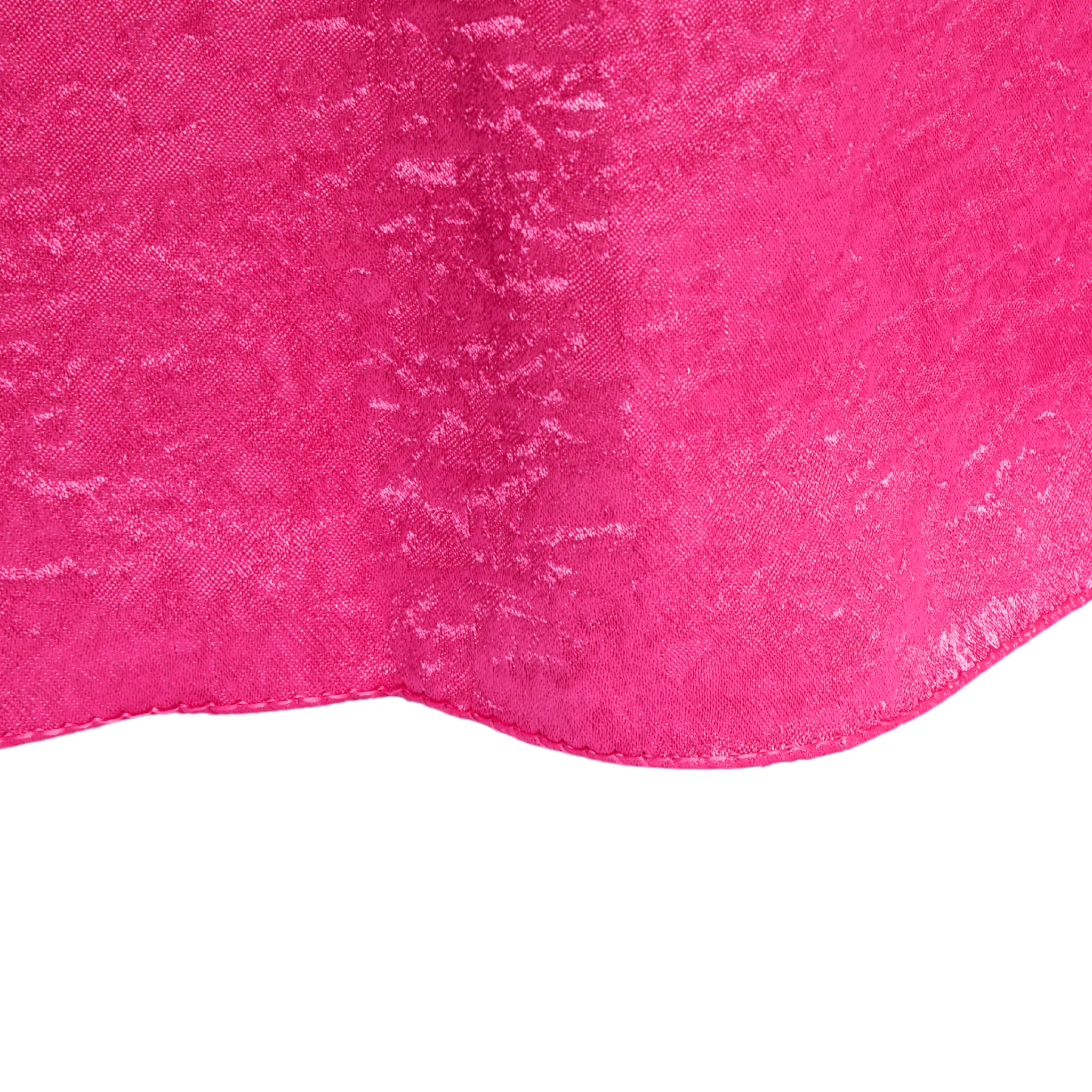 Crinkle Shimmer 120" Round Tablecloth - Fuchsia