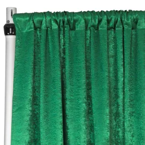 Crinkle Shimmer 12ft H x 52" W Drape/Backdrop Panel - Emerald Green