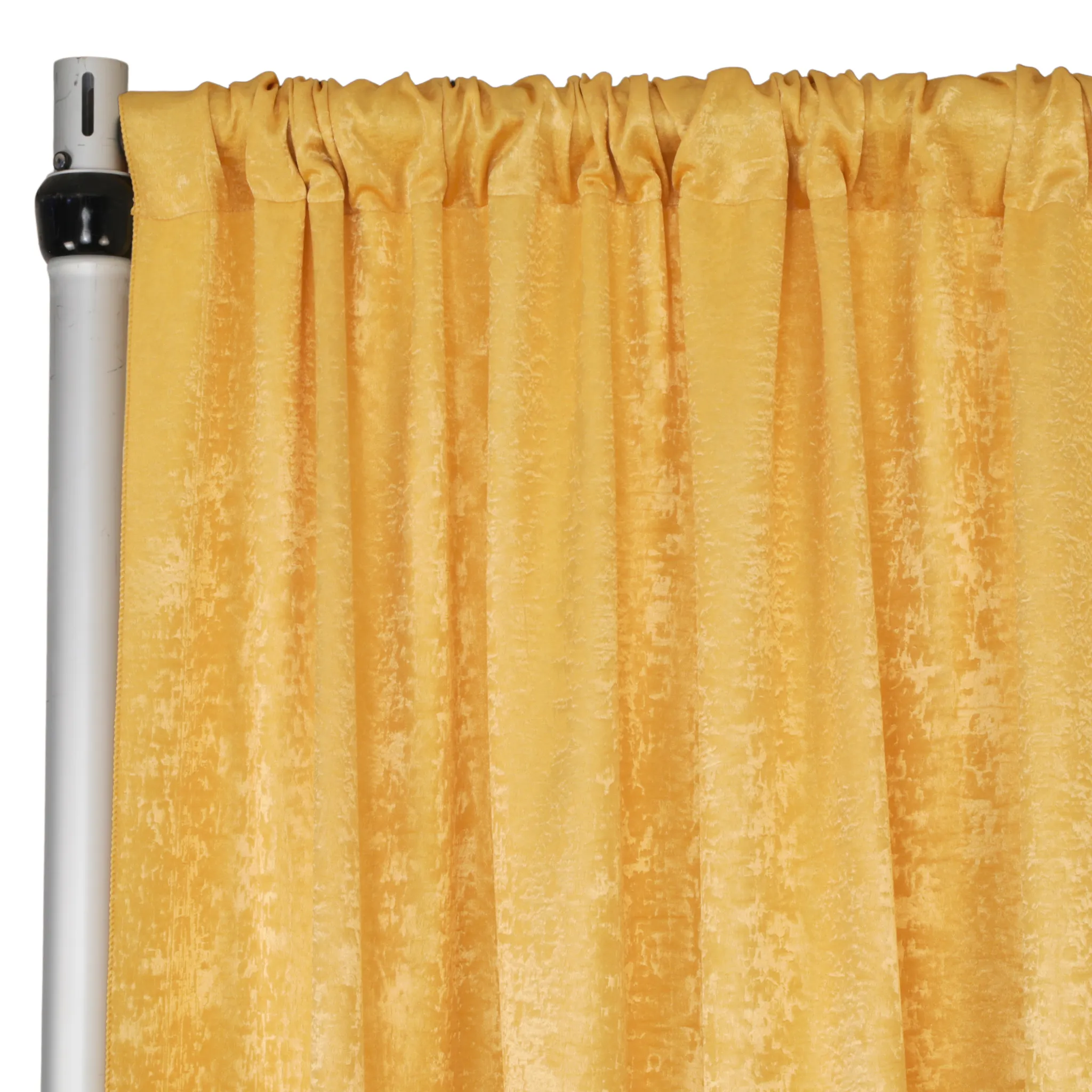 Crinkle Shimmer 12ft H x 52" W Drape/Backdrop Panel - Gold