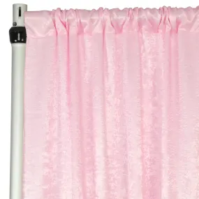 Crinkle Shimmer 12ft H x 52" W Drape/Backdrop Panel - Pink