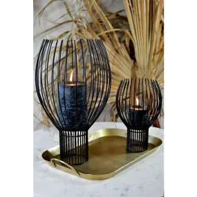 Curved Wire Candle Holder