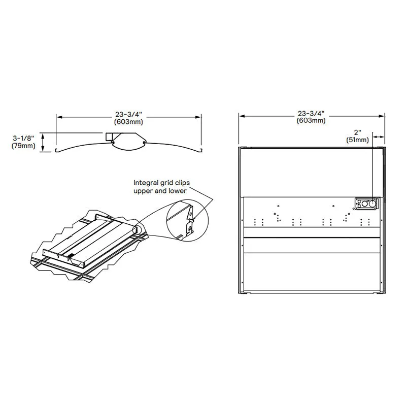 Day-Brite CFI 2FGXG30L-2 FluxGrid 2x2 LED Troffer with Interact Pro Scalable, 3000 Lumen