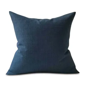 Denim Blue Solid Throw Pillow Cover 24x24