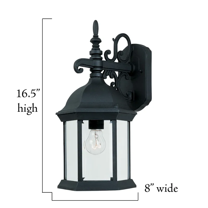 Designers Fountain 2971 Devonshire 1-lt 17" Tall Outdoor Wall Lantern