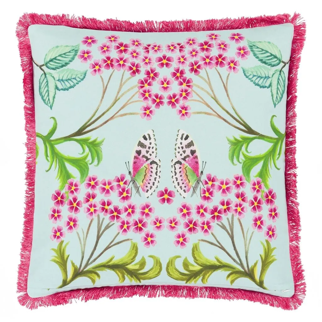 Designers Guild Eleonora Embroidered Alchemilla Cotton Decorative Pillow