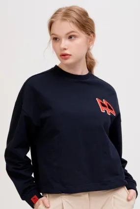 DF Navy String LOGO Sweat Shirt (DWTS2B311N3)