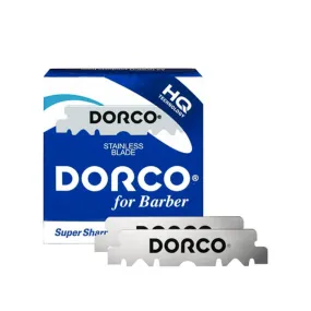 Dorco - Single Edge Razor Blades - Saloon Style - Blue Pack of 100 Blades