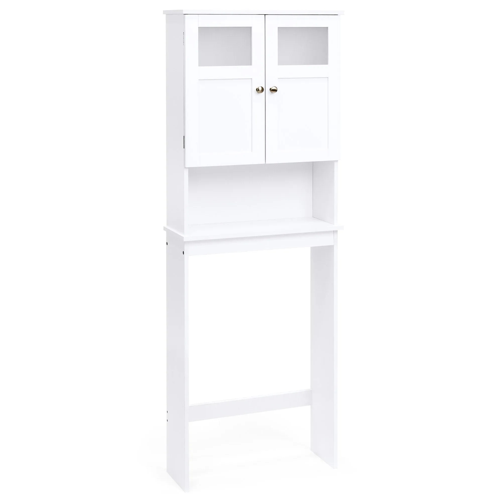 Double Door Over-the-Toilet Bathroom Storage Cabinet