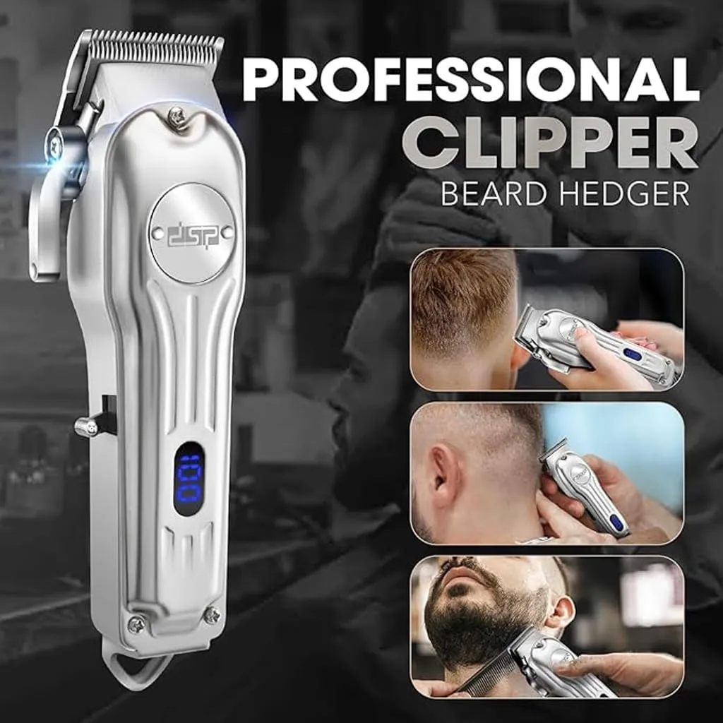 DSP 91475 Metal Edition Silver FX Professional Hair Clipper Trimmer For Men