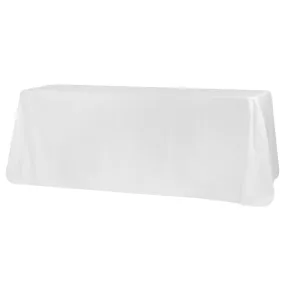 Economy Polyester Tablecloth 90"x156" Oblong Rectangular - White