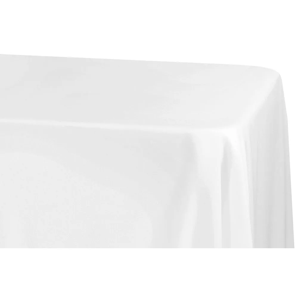 Economy Polyester Tablecloth 90"x156" Oblong Rectangular - White