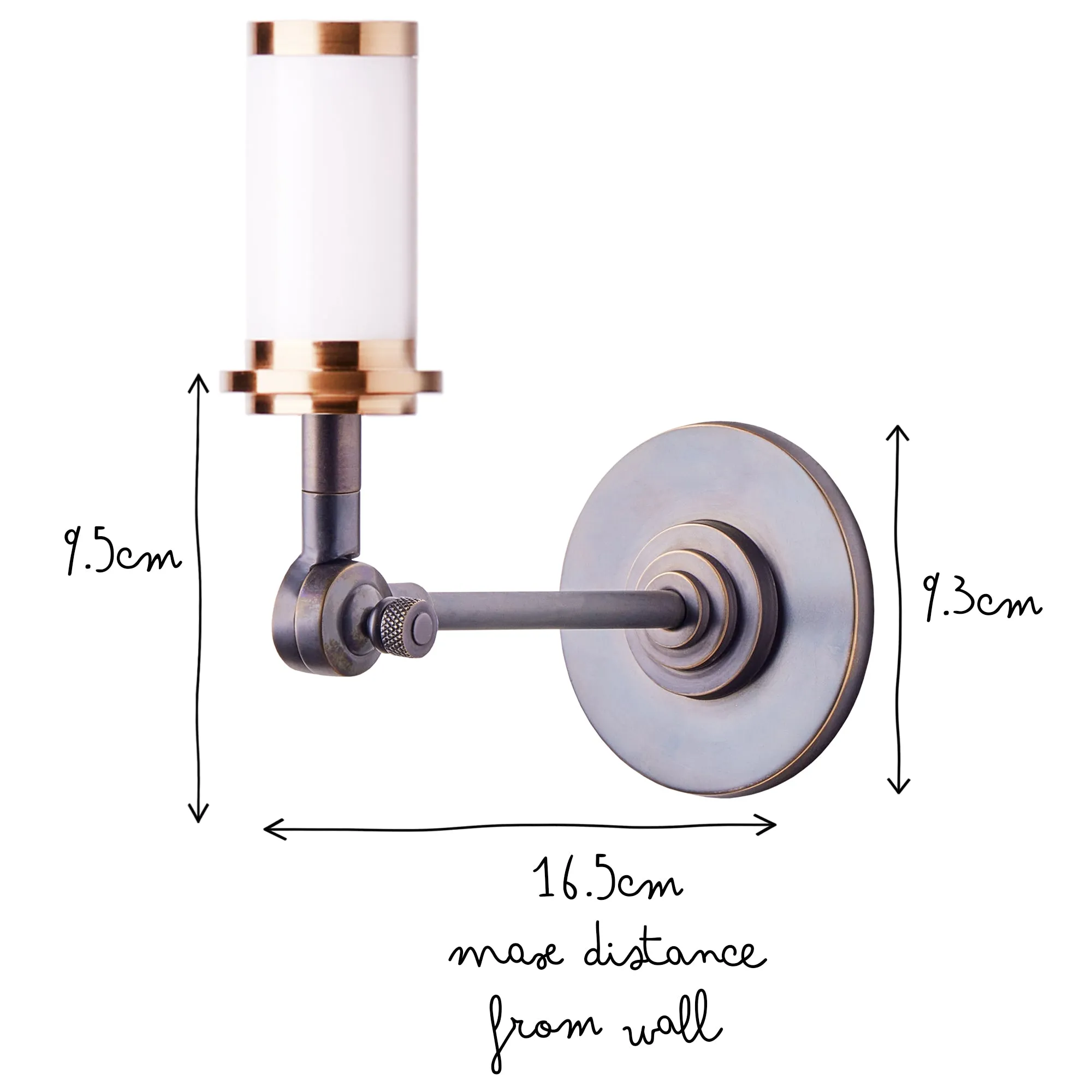 Elbow rechargeable wall fitting in bronze