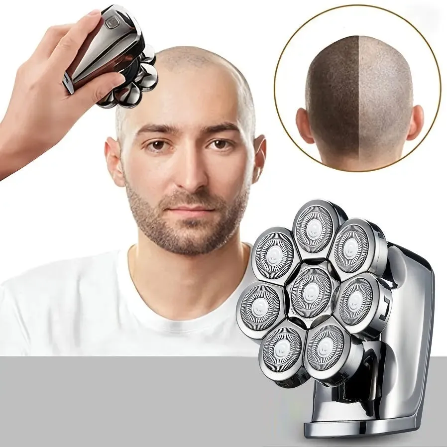 Electric Head Hair Shaver with an LED Display