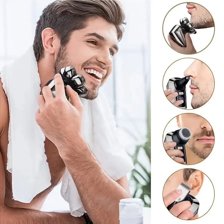 Electric Head Hair Shaver with an LED Display